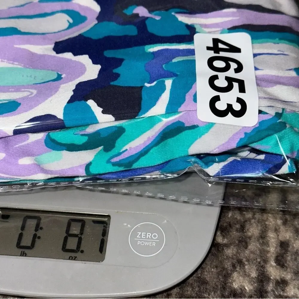 Lilly Pulitzer Women’s M Blue Purple Off Tropic Print Georgie May Palazzo Pants - Picture 8 of 8